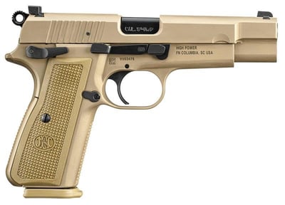 FN High Power Flat Dark Earth 9mm 4.7" Barrel 10-Rounds with Zippered Ballistic Range Bag - $699.99 (Add To Cart) 
