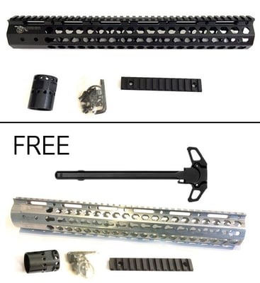 Black Frogmen 15″ Keymod Rail - $69 + FREE Aluminum Rail & Ambidextrous charging handle