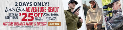 Get $25 Off $250 or more with coupon code "D250224" @ Natchez Shooting & Outdoors
