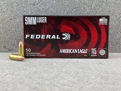 Federal American Eagle 9mm 115gr FMJ - $599.95