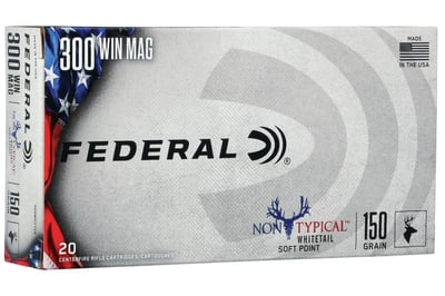 Federal 300 Win Mag 150 gr Non-Typical Soft Point 20/Box - $28.79 (Free S/H on Firearms)
