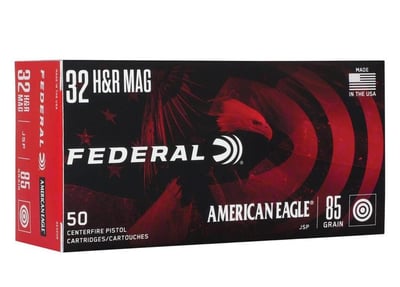 Federal American Eagle Handgun 32 H&R Magnum 85 Grain JSP 50 Rounds - $31.59