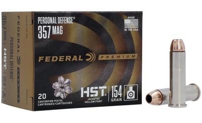 Federal Personal Defense HST 357 Magnum 154 Grain 20 Rnds - $27.99