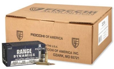 Fiocchi 223A Training Dynamics 223 Rem 55 gr Full Metal Jacket Boat Tail (FMJBT) 1000rd Case - $399.99 