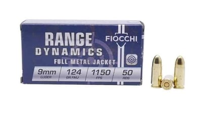 Fiocchi Range Dynamics - 9mm 124 Grain - FMJ - $236.74 w/ code: GUNDEALS10 