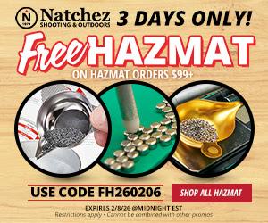 Free HAZMAT On Orders $99 or More! @ Natchez Shooting & Outdoors 