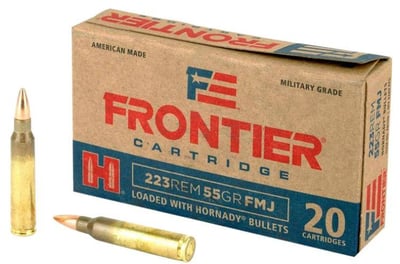 Frontier Cartridge FR100 Rifle 223 Rem 55 gr Full Metal Jacket (FMJ) 20 Bx - $8