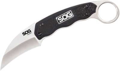 SOG Gambit Fixed Blade with Black GRN Handle and 2.58" 7CR17MOV Steel Sheepsfoot Blade Model - $19.96 (Free S/H over $75, excl. ammo)