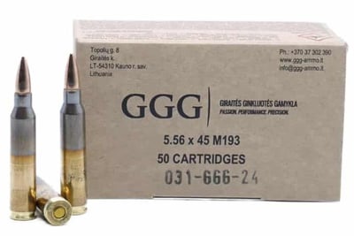 GGG 5.56x45mm 55 Grain FMJ M193 1000 Rnds - $499.99 + Free Shipping 