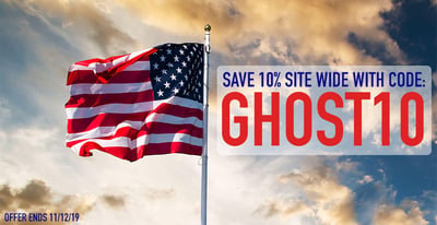 Veteran's Day Sale Save 10% Site Wide with code: GHOST10