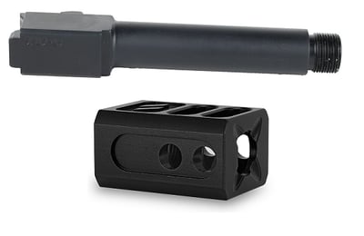 9mm Glock 19 Black Nitride Threaded Barrel and Compensator Combo - $100.75 - Free Shipping