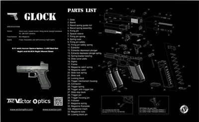 Vector Optics GLOCK Gun Smith Cleaning Bench Work Mat / Pad / All Parts / Rubber - $14.99 (Free S/H over $25)