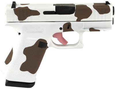 Glock 43x 9mm Brown Cow Print 10 Round Capacity - $549 