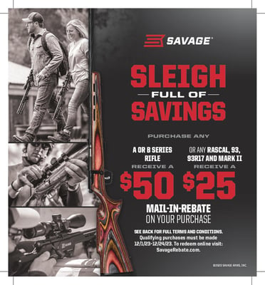 Savage Rebate - Sleigh Full of Savings