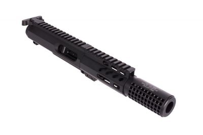 Guntec USA 5.5" 9mm 1:10 HBAR Complete Upper - 4" M-LOK Rail - SOCOM Style Fake Mini Suppressor - $359.99