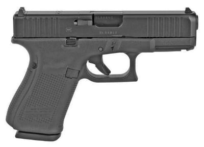 Glock G19 Gen5 Mos 9mm Luger 4.02 " Barrel 15 + 1 Black Ndlc Steel With Front Serrations & Mos Cuts & Fixed Sights  (Free Shipping over $150)