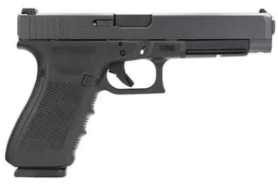 Glock G41 Gen4 45 ACP 5.31" 10+1 Black Steel Slide Black Interchangeable Backstrap Grip Fixed Sights - $449.99 (Email Price) 