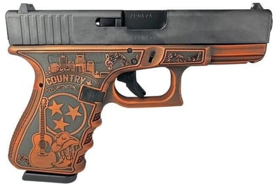 Glock 19 Gen 3 Custom "Tennessee Distressed Orange" 9mm 4.02" Barrel 15-Rounds - $595.25 (Free S/H on Firearms)