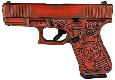 Glock 19 Gen 5 Custom "Texas Orange" 9mm 4.02" Barrel 15-Rounds - $494.04 