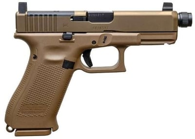 Glock 19X MOS 9mm 4.52" Threaded 19 rd Ameriglo Suppressor Sights Coyote Brown - $688.80 