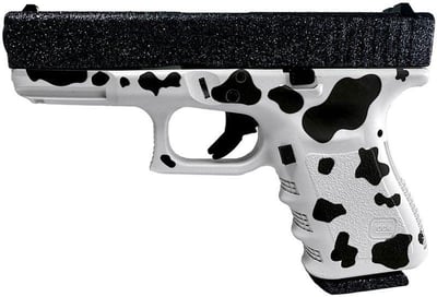 Glock 22 Cow Print White / Black .40 SW 4.49" Barrel 15-Rounds - $357.99 ($19.99 S/H on Firearms / $15.99 Flat Rate S/H on ammo)