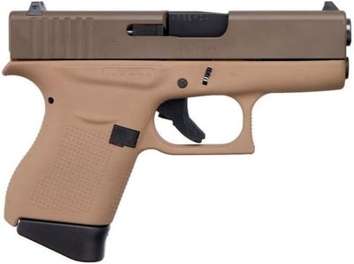 Glock 43 Dark Earth / Patriot Brown 9mm 3.4" Barrel 6-Rounds - $476.09 