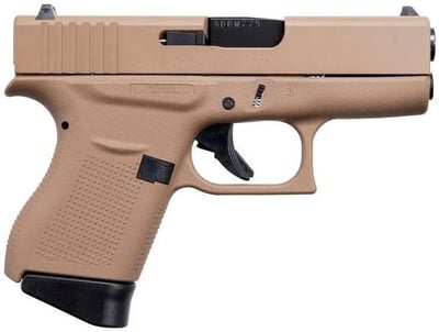 Glock 43 USA Dark Earth 9mm 3.4" Barrel 6-Rounds - $475