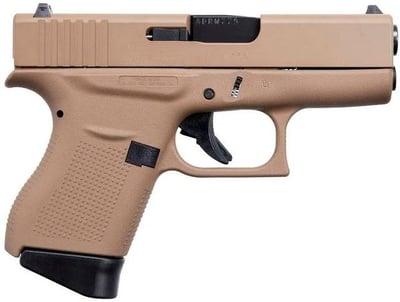 Glock 43 USA Dark Earth 9mm 3.4" Barrel 6-Rounds - $477.33 (Add To Cart)