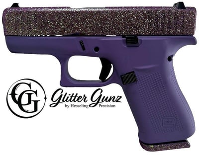 Glock 43X "Joker Purple Glitter" 9mm 3.4" Barrel 10-Rounds - $469.99 