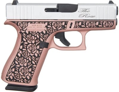 Glock 43X Rose Engraved 9mm 3.4" Barrel 10-Rounds - $499.99 (Email Price) 