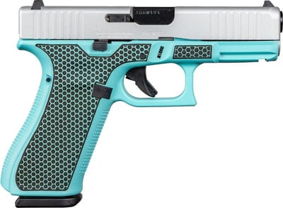 Glock 45 Honeycomb Robin's Egg Blue / Silver 9mm 4.02" Barrel 17-Rounds - $629.99
