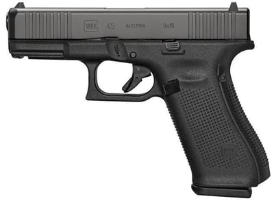 Glock 45 Gen 5 Fixed Sight 17 Round 9mm Cal Semi-Auto Pistol W / Front Serrations - $499.99 