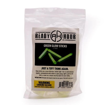 Four Pack 4" Green Light Glow Sticks - $1.95 (Free S/H over $99)