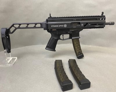 Grand Power Stribog SP9A1 Gen2 W/Flat Trigger + A3 Tactical Side Folding Brace (3 Curved 30 Rd Mags!) - $899 