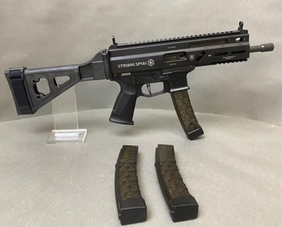 Holiday Deal! Grand Power Stribog SP9A1+SB Tactical SBT Folding Brace 8" 1/2x28 Threaded Barrel (3 Curved 30 Rd Magazines) - $780 S/H $26.95