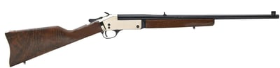 Henry Brass Single Shot .357/.38 Spl 1 RD 22" Polished Brass American Walnut Rifle - $514.96 