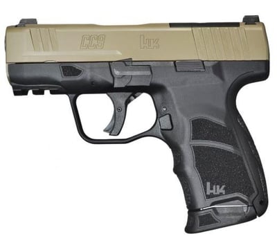 HK CC9 9mm FDE & Black SS Exclusive 10 Rnds 3.32" Barrel Optic Ready - $555.90 