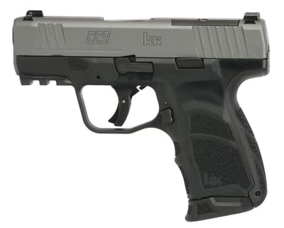 Heckler & Koch CC9 9mm 3.32" Barrel 12-Rds Matte Finish Black Tactical Grey Slide Front Night Sight - $584.95