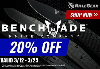 20% OFF Benchmade Knives  (Free Shipping over $500)