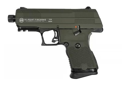 Hi-Point Firearms YC9 Semi-Auto 9x19mm Pistol, 4.12" Barrel, 10 Rds - OD Green Finish - $175