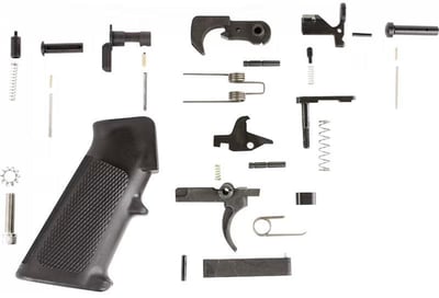 Aero Precision Standard AR-15 Black Hardcoat Anodized, Complete Lower Parts Kit W A2 Pistol Grip - $49.99 