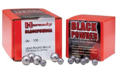 Hornady 6020 Black Powder Lead Balls 36 Cal .375 - 100 Balls - $5.69 