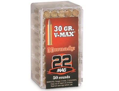 Hornady Varmint Express 22 WMR 30 GR VMax 50 Rounds - $10.79