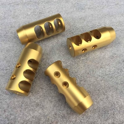 TiN Titanium Nitride Gold 1/2-28 Muzzle Brake Comp - $49