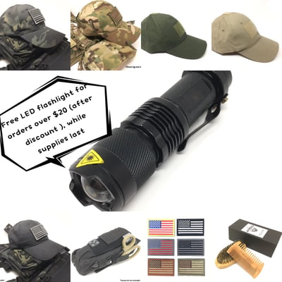 Free LED flashlight for orders over $20 (after discount ), while supplies last - start from $6.99