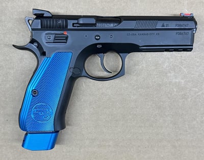 Used CZ USA 75 SP-01 9mm Blue Grip Competition - $899