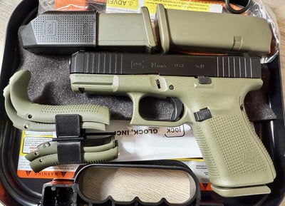 Glock 19 Gen5 9mm Battlefield Green 15+1 NIB G19 BFG w/ 3 mags - $495.99 