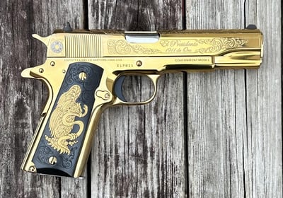Colt 1911 38 Super El Presidente De Oro Gold Engraved 1 OF 500 - $3399 