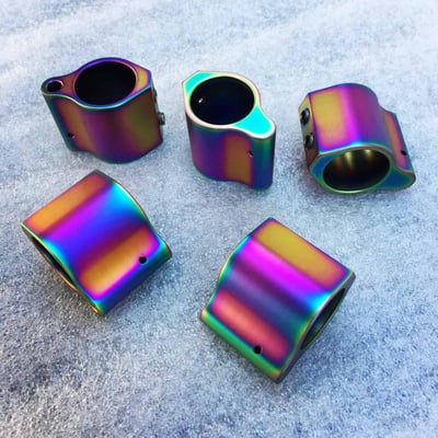 AR15 Low Profile chameleon .750 Gas Block - Oilslick pvd (Blemished) - $39.52  (Free Shipping over $500)