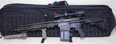 HK MR762A1 7.62x51mm NATO Topographic Pattern Finish w/ SIG SAUER Optic + Tan Rail Light, USED - $3849